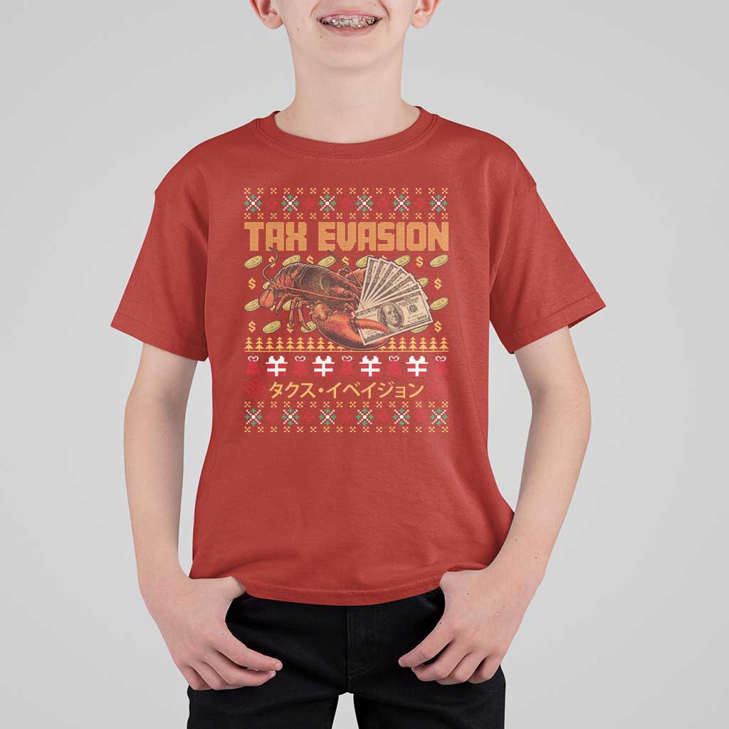 Tax Evasion Lobster Christmas T Shirt For Kid Funny Sarcasm Oddly Specific Meme - Wonder Print Shop