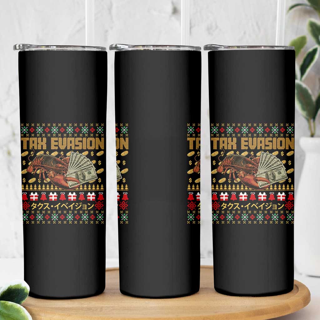 Tax Evasion Lobster Christmas Skinny Tumbler Funny Sarcasm Oddly Specific Meme - Wonder Print Shop