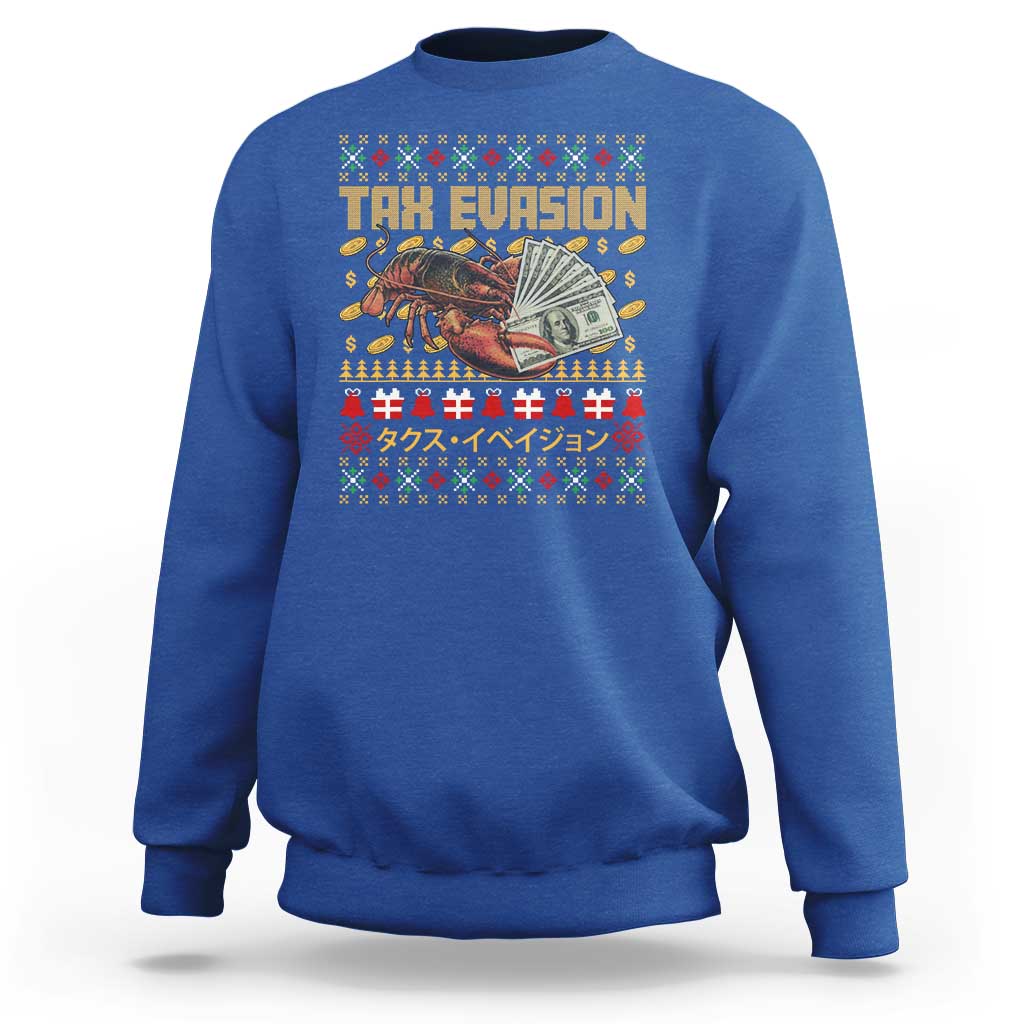 Tax Evasion Lobster Christmas Sweatshirt Funny Sarcasm Oddly Specific Meme - Wonder Print Shop
