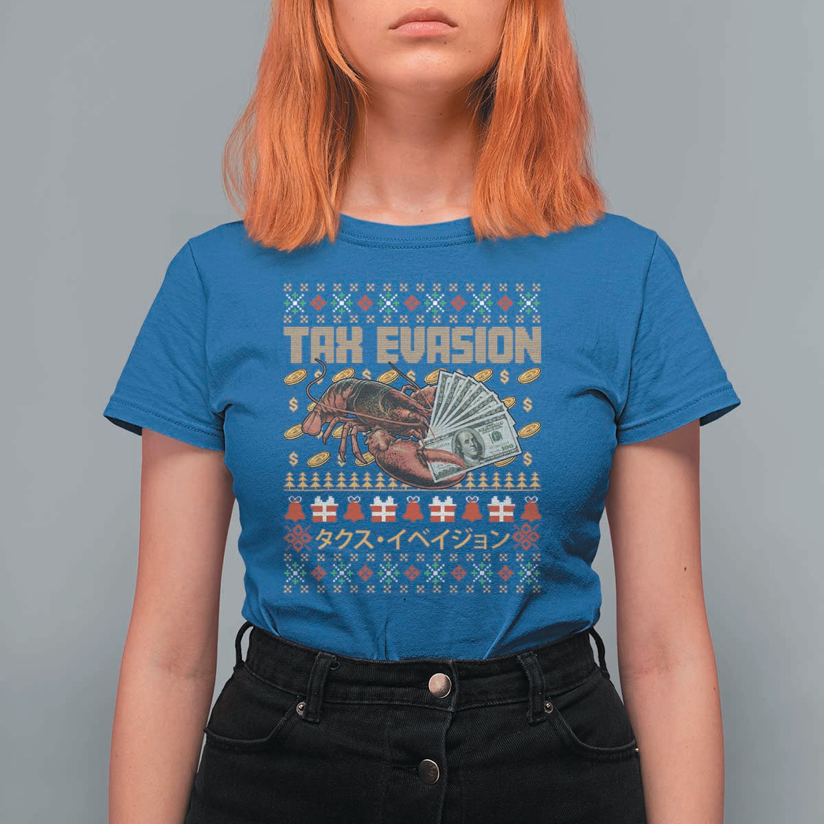Tax Evasion Lobster Christmas T Shirt For Women Funny Sarcasm Oddly Specific Meme - Wonder Print Shop