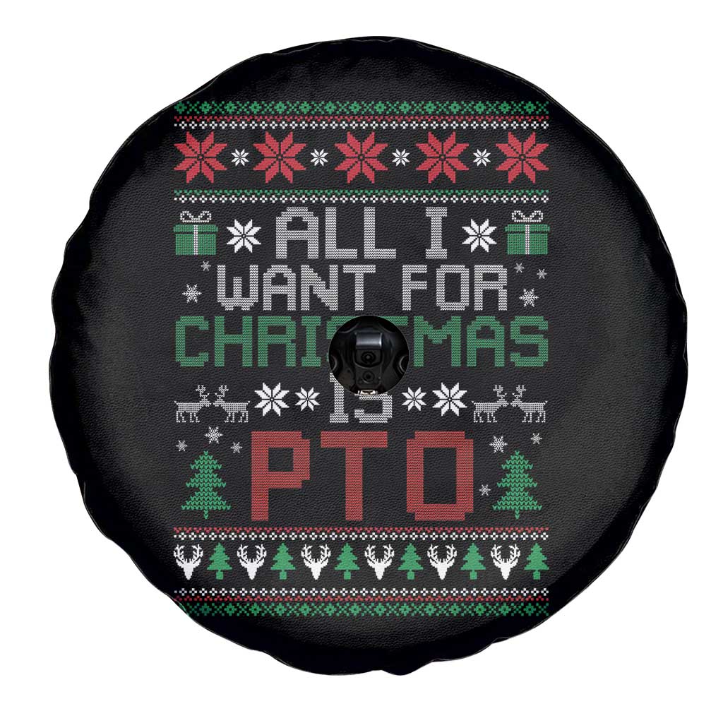 All I Want For Christmas Is PTO Spare Tire Cover Funny Office Xmas Holiday Work - Wonder Print Shop
