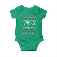 All I Want For Christmas Is PTO Baby Onesie Funny Office Xmas Holiday Work - Wonder Print Shop