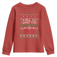 All I Want For Christmas Is PTO Youth Sweatshirt Funny Office Xmas Holiday Work - Wonder Print Shop