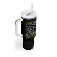 Funny Office Christmas Tumbler With Handle But Did You Submit Your Timesheet Holiday Work - Wonder Print Shop