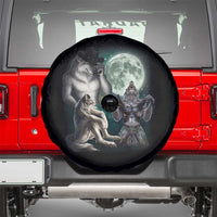 Funny Three Alpha Wolf Howling Moon Spare Tire Cover Weird Cringe Werewolf Meme - Wonder Print Shop
