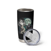 Funny Three Alpha Wolf Howling Moon Tumbler Cup Weird Cringe Werewolf Meme - Wonder Print Shop