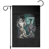 Funny 67 Alpha Wolf Garden Flag Cringe Werewolf Howling Six Seven Meme - Wonder Print Shop