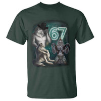 Funny 67 Alpha Wolf T Shirt Cringe Werewolf Howling Six Seven Meme - Wonder Print Shop