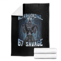 Funny 67 Alpha Wolf Throw Blanket Alpha Loading 67 Savage Six Seven Gen Z Meme - Wonder Print Shop