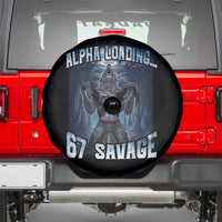 Funny 67 Alpha Wolf Spare Tire Cover Alpha Loading 67 Savage Six Seven Gen Z Meme - Wonder Print Shop
