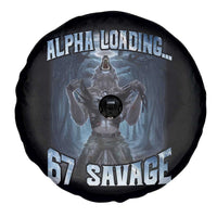 Funny 67 Alpha Wolf Spare Tire Cover Alpha Loading 67 Savage Six Seven Gen Z Meme - Wonder Print Shop