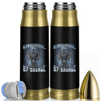 Funny 67 Alpha Wolf Bullet Tumbler Alpha Loading 67 Savage Six Seven Gen Z Meme - Wonder Print Shop