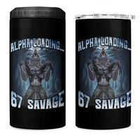 Funny 67 Alpha Wolf 4 in 1 Can Cooler Tumbler Alpha Loading 67 Savage Six Seven Gen Z Meme - Wonder Print Shop