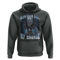 Funny 67 Alpha Wolf Hoodie Alpha Loading 67 Savage Six Seven Gen Z Meme - Wonder Print Shop