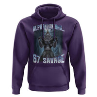 Funny 67 Alpha Wolf Hoodie Alpha Loading 67 Savage Six Seven Gen Z Meme - Wonder Print Shop