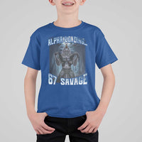 Funny 67 Alpha Wolf T Shirt For Kid Alpha Loading 67 Savage Six Seven Gen Z Meme - Wonder Print Shop