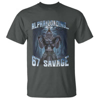 Funny 67 Alpha Wolf T Shirt Alpha Loading 67 Savage Six Seven Gen Z Meme - Wonder Print Shop