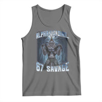 Funny 67 Alpha Wolf Tank Top Alpha Loading 67 Savage Six Seven Gen Z Meme - Wonder Print Shop