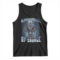 Funny 67 Alpha Wolf Tank Top Alpha Loading 67 Savage Six Seven Gen Z Meme - Wonder Print Shop