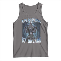 Funny 67 Alpha Wolf Tank Top Alpha Loading 67 Savage Six Seven Gen Z Meme - Wonder Print Shop