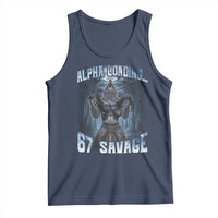 Funny 67 Alpha Wolf Tank Top Alpha Loading 67 Savage Six Seven Gen Z Meme - Wonder Print Shop