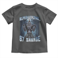 Funny 67 Alpha Wolf Toddler T Shirt Alpha Loading 67 Savage Six Seven Gen Z Meme - Wonder Print Shop