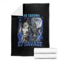 Funny Six Seven Alpha Wolf Throw Blanket Alpha Loading 67 Savage Wolves Moon Meme