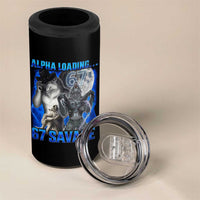 Funny Six Seven Alpha Wolf 4 in 1 Can Cooler Tumbler Alpha Loading 67 Savage Wolves Moon Meme
