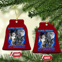 Funny Six Seven Alpha Wolf Ceramic Ornament Alpha Loading 67 Savage Wolves Moon Meme