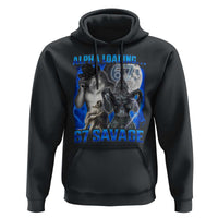 Funny Six Seven Alpha Wolf Hoodie Alpha Loading 67 Savage Wolves Moon Meme