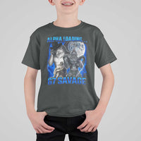 Funny Six Seven Alpha Wolf T Shirt For Kid Alpha Loading 67 Savage Wolves Moon Meme