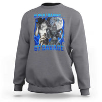 Funny Six Seven Alpha Wolf Sweatshirt Alpha Loading 67 Savage Wolves Moon Meme