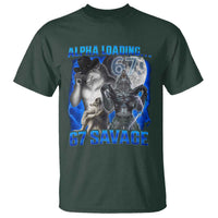 Funny Six Seven Alpha Wolf T Shirt Alpha Loading 67 Savage Wolves Moon Meme