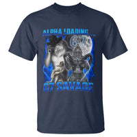 Funny Six Seven Alpha Wolf T Shirt Alpha Loading 67 Savage Wolves Moon Meme