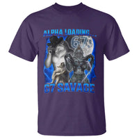 Funny Six Seven Alpha Wolf T Shirt Alpha Loading 67 Savage Wolves Moon Meme