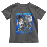 Funny Six Seven Alpha Wolf Toddler T Shirt Alpha Loading 67 Savage Wolves Moon Meme
