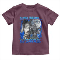 Funny Six Seven Alpha Wolf Toddler T Shirt Alpha Loading 67 Savage Wolves Moon Meme