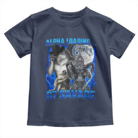 Funny Six Seven Alpha Wolf Toddler T Shirt Alpha Loading 67 Savage Wolves Moon Meme