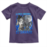 Funny Six Seven Alpha Wolf Toddler T Shirt Alpha Loading 67 Savage Wolves Moon Meme
