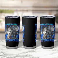 Funny Six Seven Alpha Wolf Tumbler Cup Alpha Loading 67 Savage Wolves Moon Meme