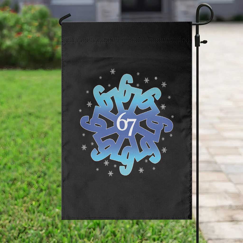 Funny 67 Christmas Snowflake Garden Flag Six Seven Meme Xmas - Wonder Print Shop