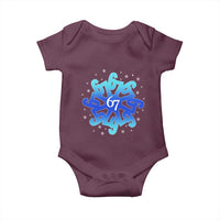 Funny 67 Christmas Snowflake Baby Onesie Six Seven Meme Xmas - Wonder Print Shop