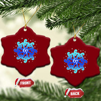 Funny 67 Christmas Snowflake Ceramic Ornament Six Seven Meme Xmas - Wonder Print Shop