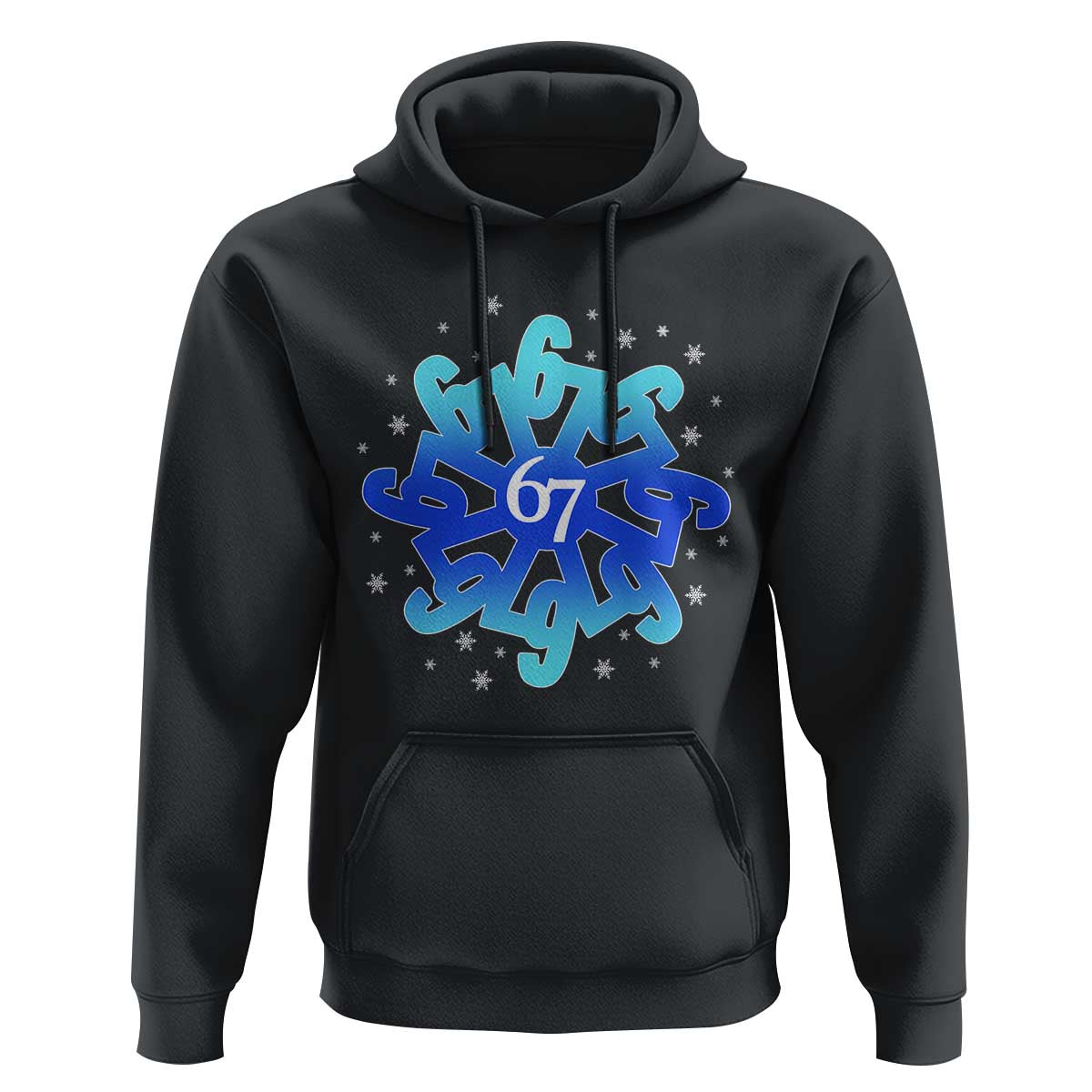 Funny 67 Christmas Snowflake Hoodie Six Seven Meme Xmas - Wonder Print Shop