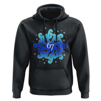 Funny 67 Christmas Snowflake Hoodie Six Seven Meme Xmas - Wonder Print Shop