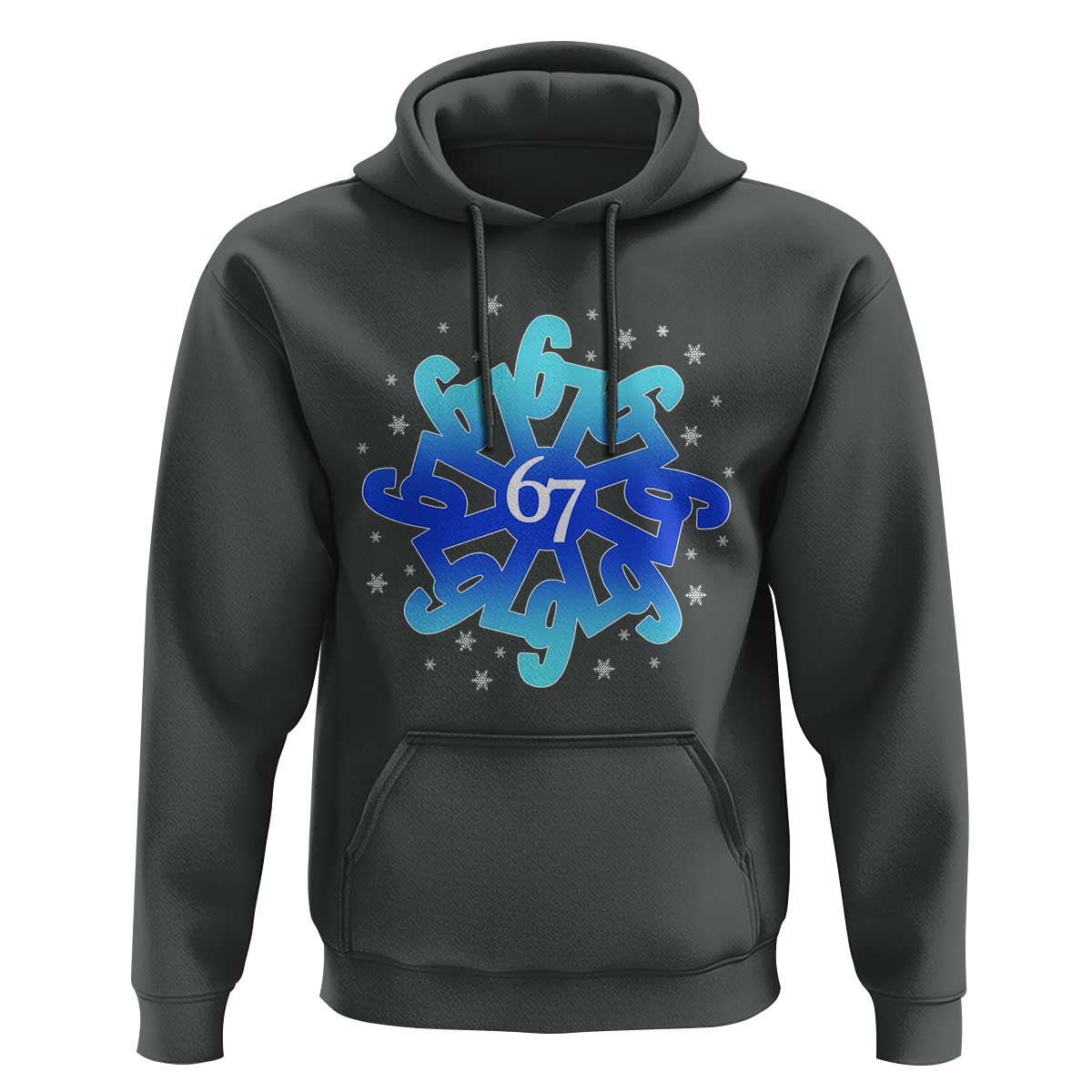 Funny 67 Christmas Snowflake Hoodie Six Seven Meme Xmas - Wonder Print Shop