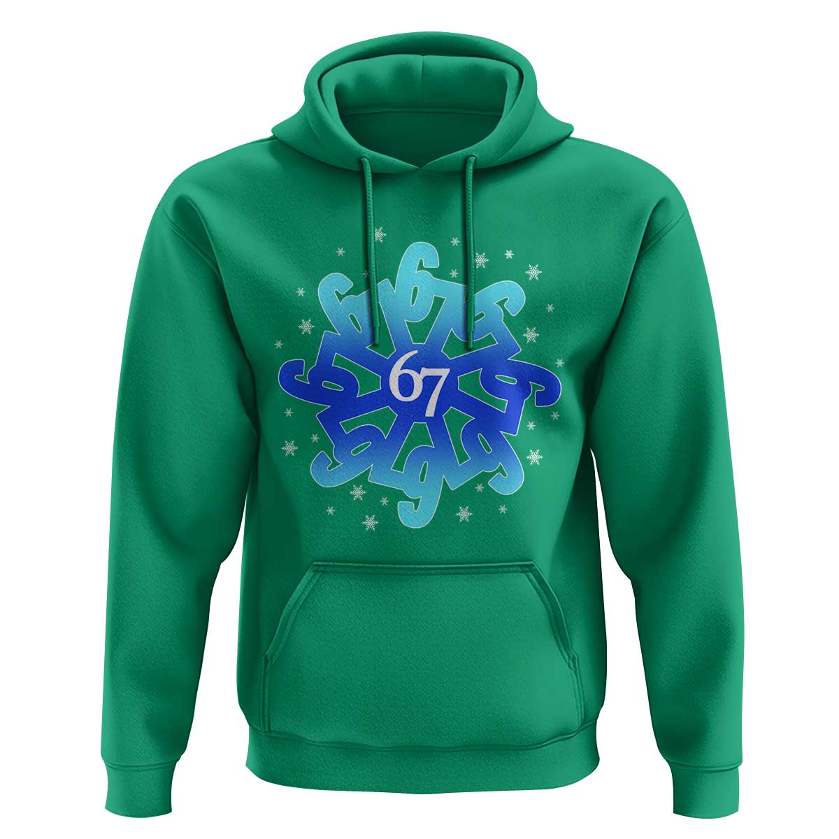 Funny 67 Christmas Snowflake Hoodie Six Seven Meme Xmas - Wonder Print Shop