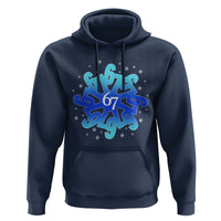Funny 67 Christmas Snowflake Hoodie Six Seven Meme Xmas - Wonder Print Shop