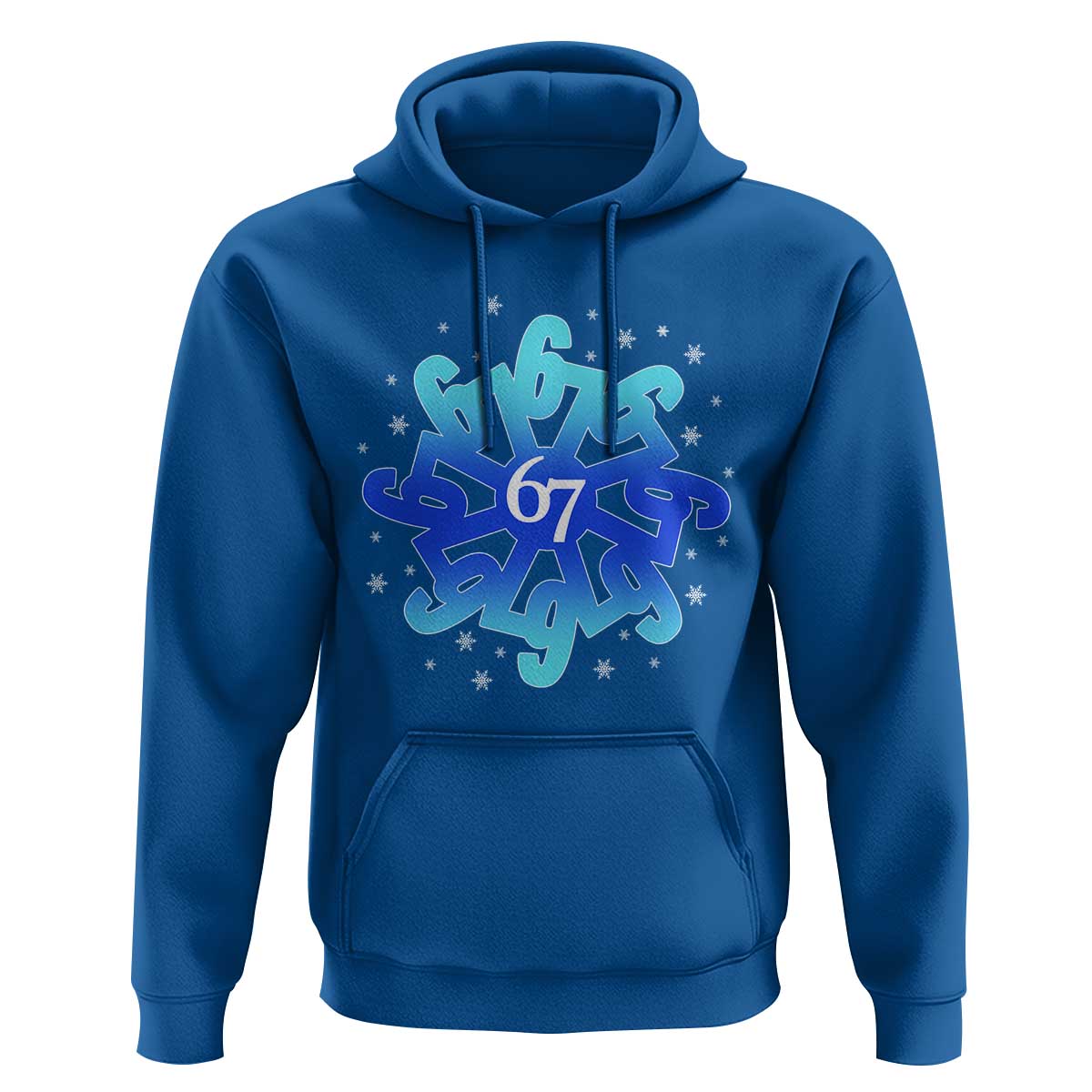 Funny 67 Christmas Snowflake Hoodie Six Seven Meme Xmas - Wonder Print Shop