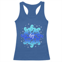Funny 67 Christmas Snowflake Racerback Tank Top Six Seven Meme Xmas - Wonder Print Shop